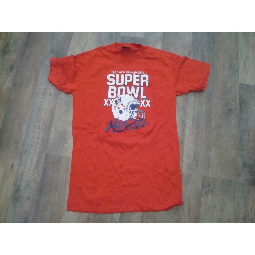 NEW ENGLAND PATRIOTS 1985 CHAMPS SMALL SHIRT 80S 00S Y2K VINTAGE G6
